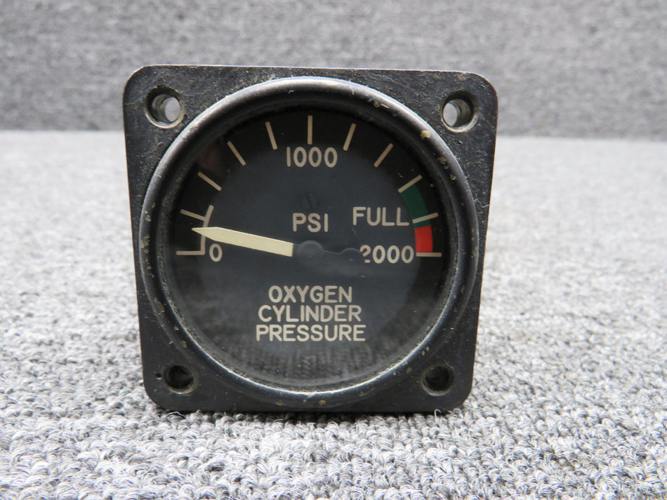 27-83002-1 Swearingen Oxygen Cylinder Pressure Indicator (Cloudy Face)