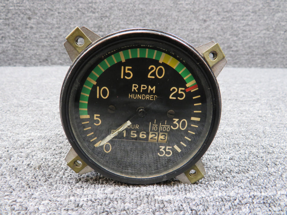 827261 Stewart-Warner Recording Tachometer (Hours: 5156.23) (Worn Needle)