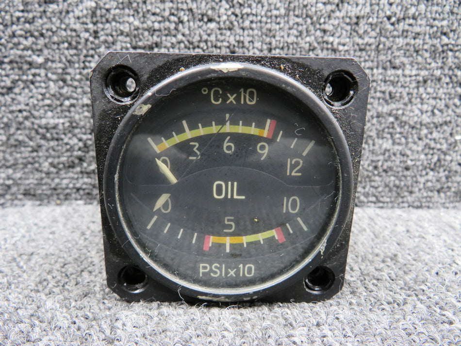 1424047 St Chamond Dual Oil Temp and Pressure Indicator