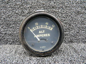 D-2119-1 Alternator Ammeter Indicator (0-60 Amps) (Faded Numbers on Face)