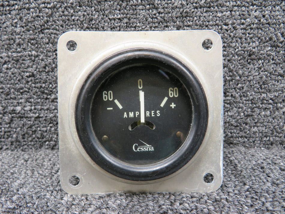 433269 Stewart Warner Ammeter Indicator w Square Mount (Range: -60 to 60 Amps)