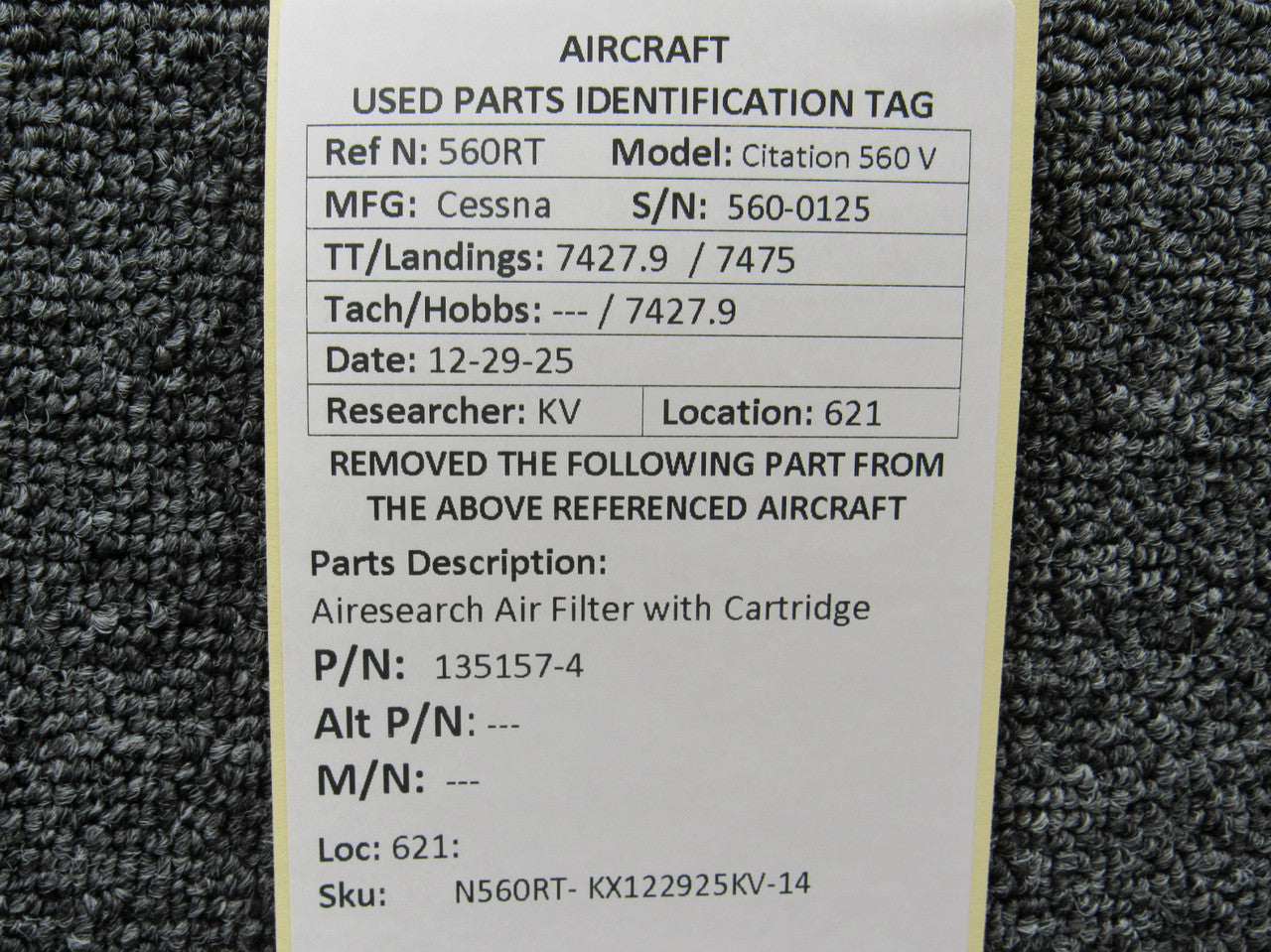 135157-4 Airesearch Air Filter with Cartridge – BAS Part Sales