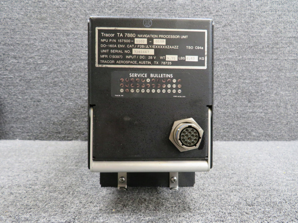 157500-0102-010B Tracor TA-7880 Navigation Processor Unit with Modifications