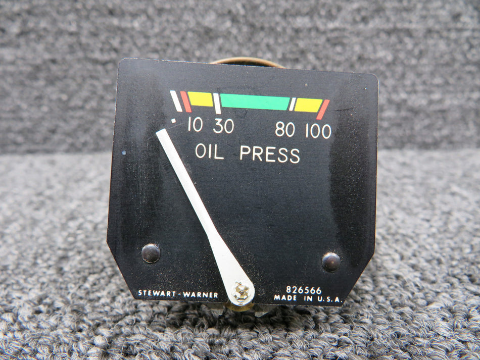 826566 Stewart-Warner Oil Pressure Gauge (Range: 10-100)