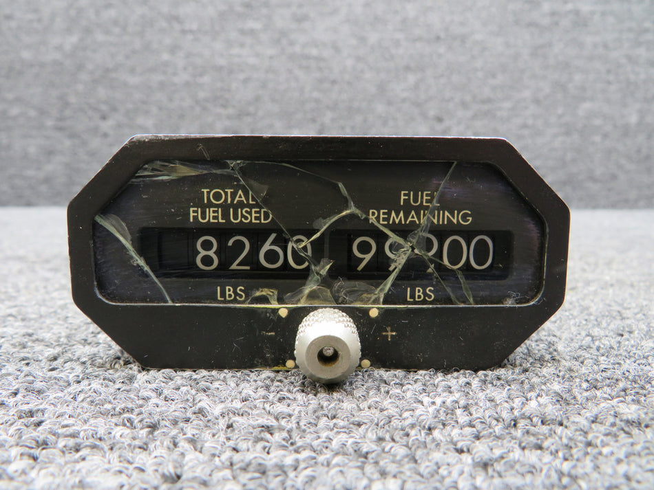 9-138-02 Eldec Total Fuel Used and Remaining Indicator (Cracked Screen) (28V)