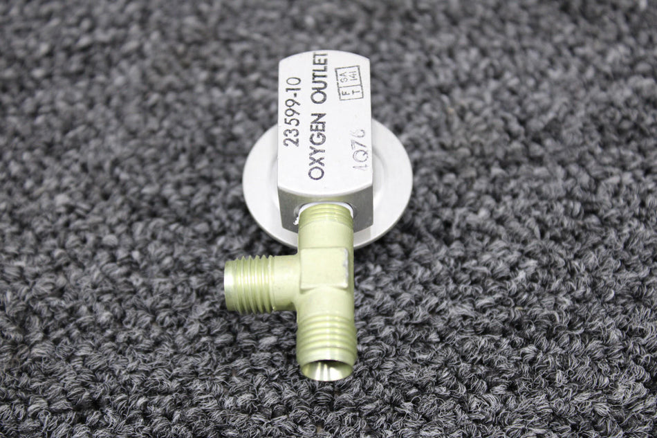 Piper Aircraft Parts 23599-10 Piper PA31-350 Oxygen Outlet with T-Fitting