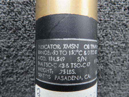 kratos 124-549 Kratos Transmission Oil Temperature and Pressure Indicator
