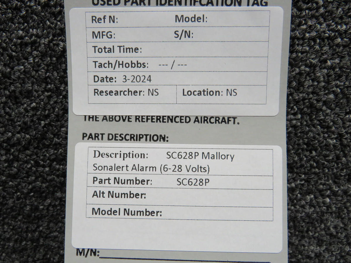 Mallory SC628P Mallory Sonalert Warning Horm (6-28 Volts)