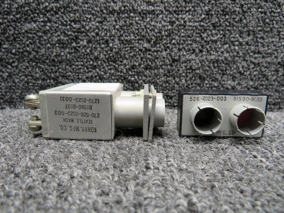 Korry 270-526-2023-003 Korry Pull Up Below Glideslope Annunciator Switch