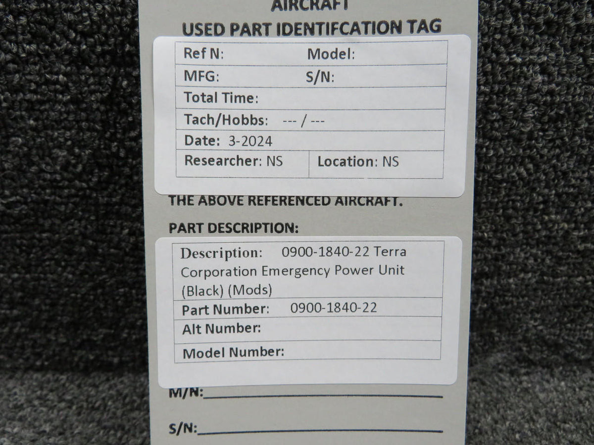 Terra Corp 0900-1840-22 Terra Corporation Emergency Power Unit with Modifications (Black)