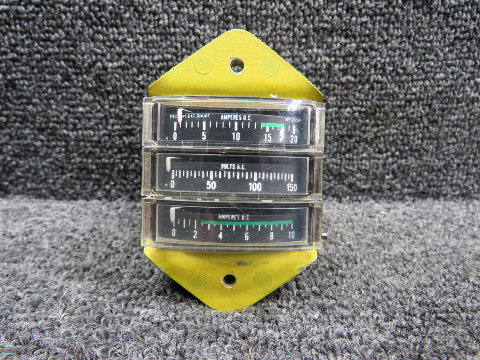 Swearingen 27-82341-1 Swearingen Tri-Gauge Volts and Amps Indicator