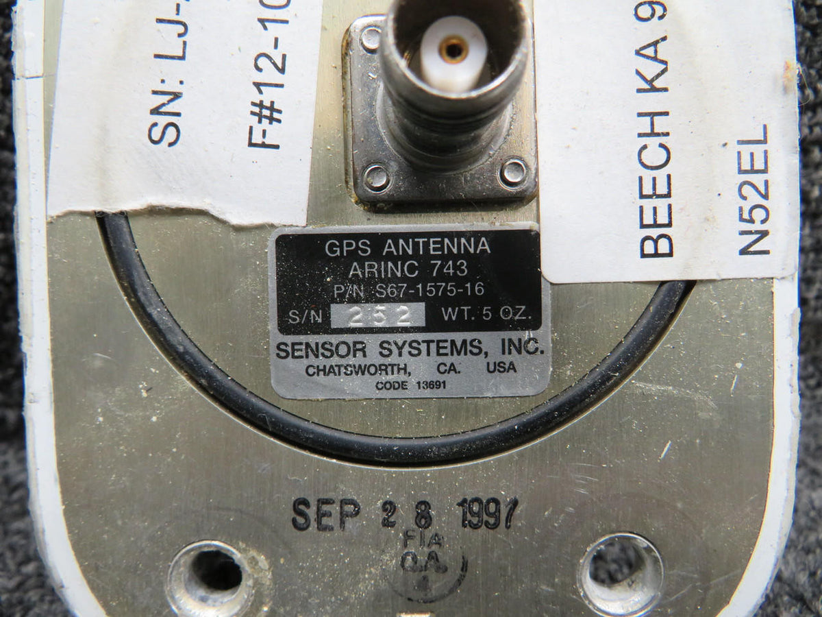 Sensor Systems S67-1575-16 Sensor Systems ARINC 743 GPS Antenna