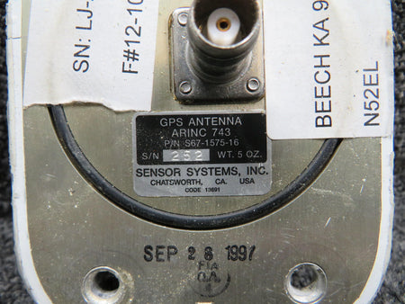 Sensor Systems S67-1575-16 Sensor Systems ARINC 743 GPS Antenna