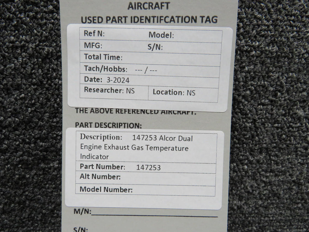 Alcor 147253 Alcor Dual Engine Exhaust Gas Temperature Indicator