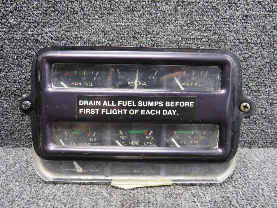 Stewart-Warner 436405R1 Stewart-Warner Instrument Gauge Cluster