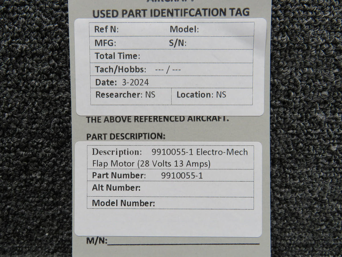 Electro-Mech 9910055-1 Electro-Mech Flap Motor (28 Volts, 13 Amps)