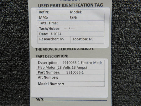 Electro-Mech 9910055-1 Electro-Mech Flap Motor (28 Volts, 13 Amps)