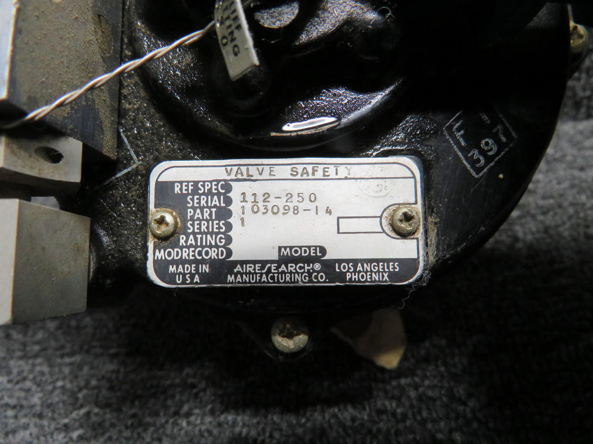 Airesearch 103098-14 Airesearch Valve Safety (Worn)