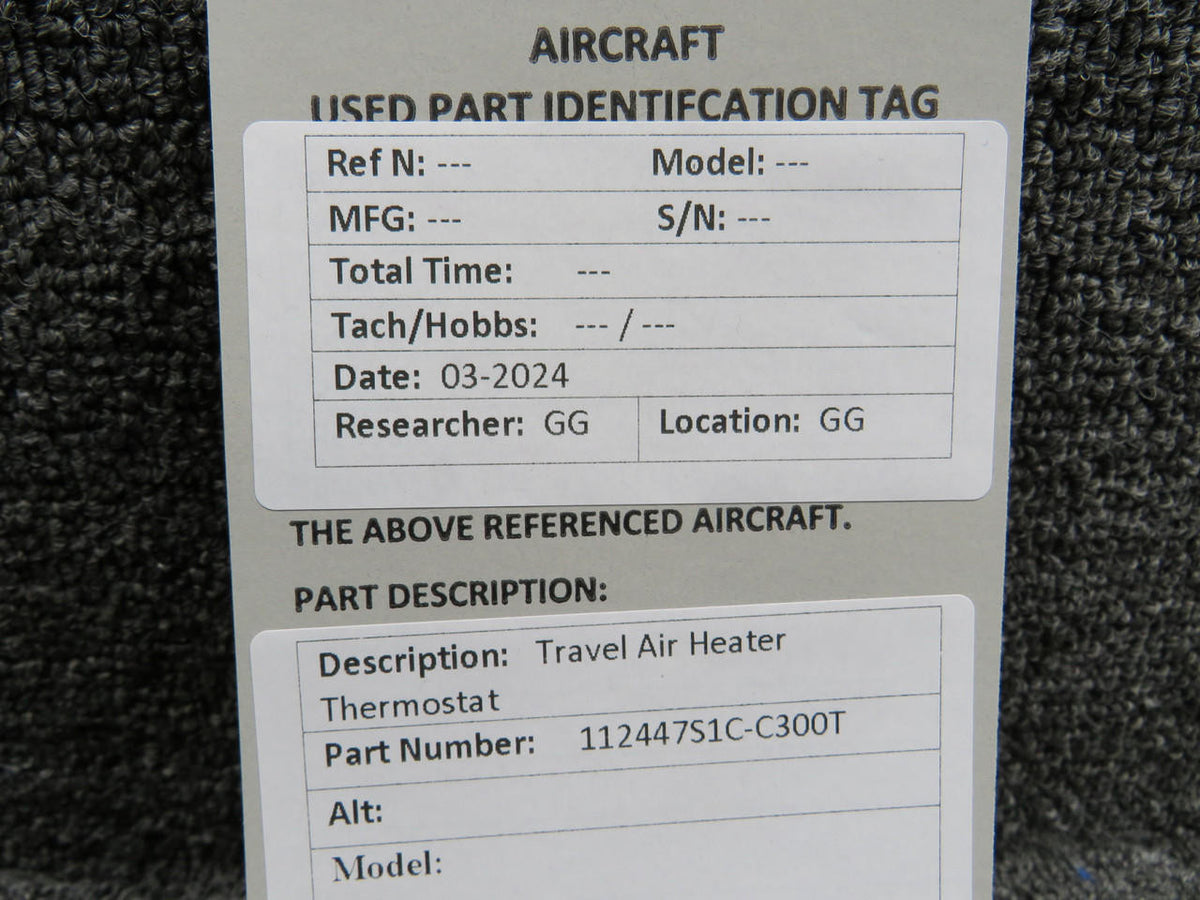 Does Not Apply 112447S1C-C300T Travel Air Heater Thermostat