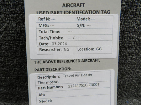 Does Not Apply 112447S1C-C300T Travel Air Heater Thermostat
