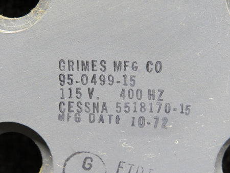 Grimes 95-0499-15 (Alt: 5518170-15) Grimes Electroluminescent Instrument Panel (115V)