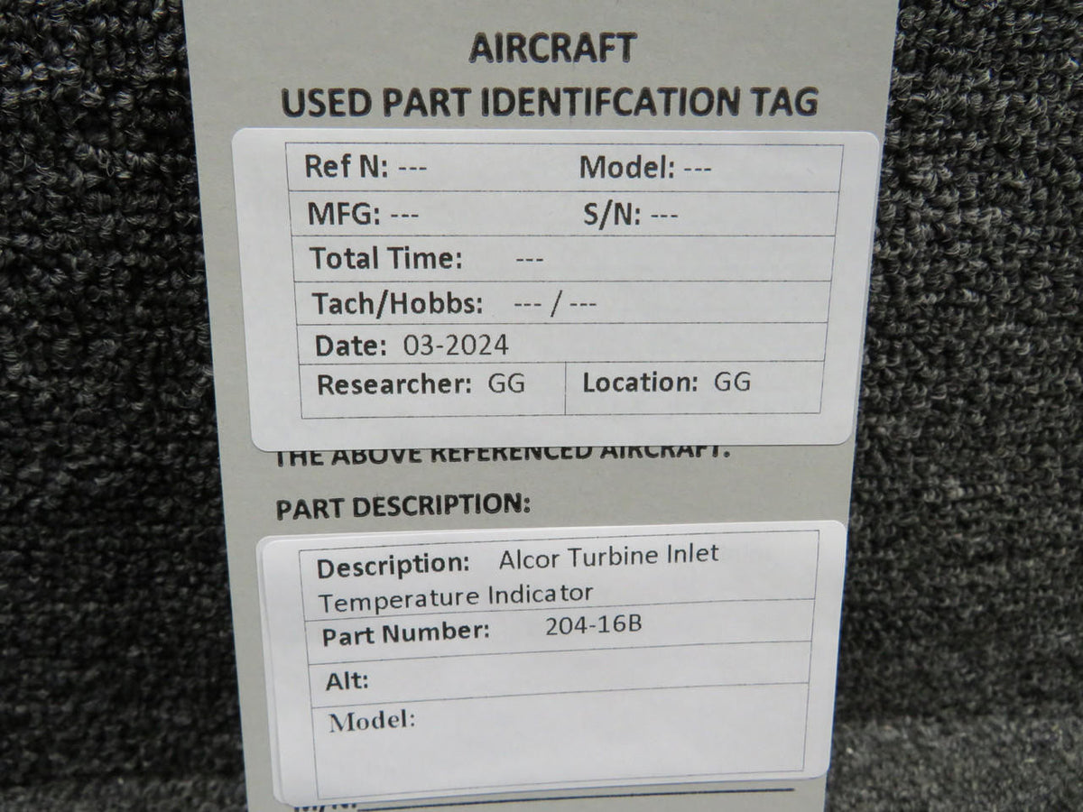 Alcor 204-16B Alcor Turbine Inlet Temperature Indicator