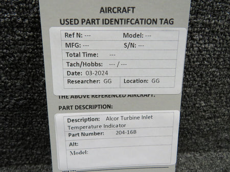 Alcor 204-16B Alcor Turbine Inlet Temperature Indicator