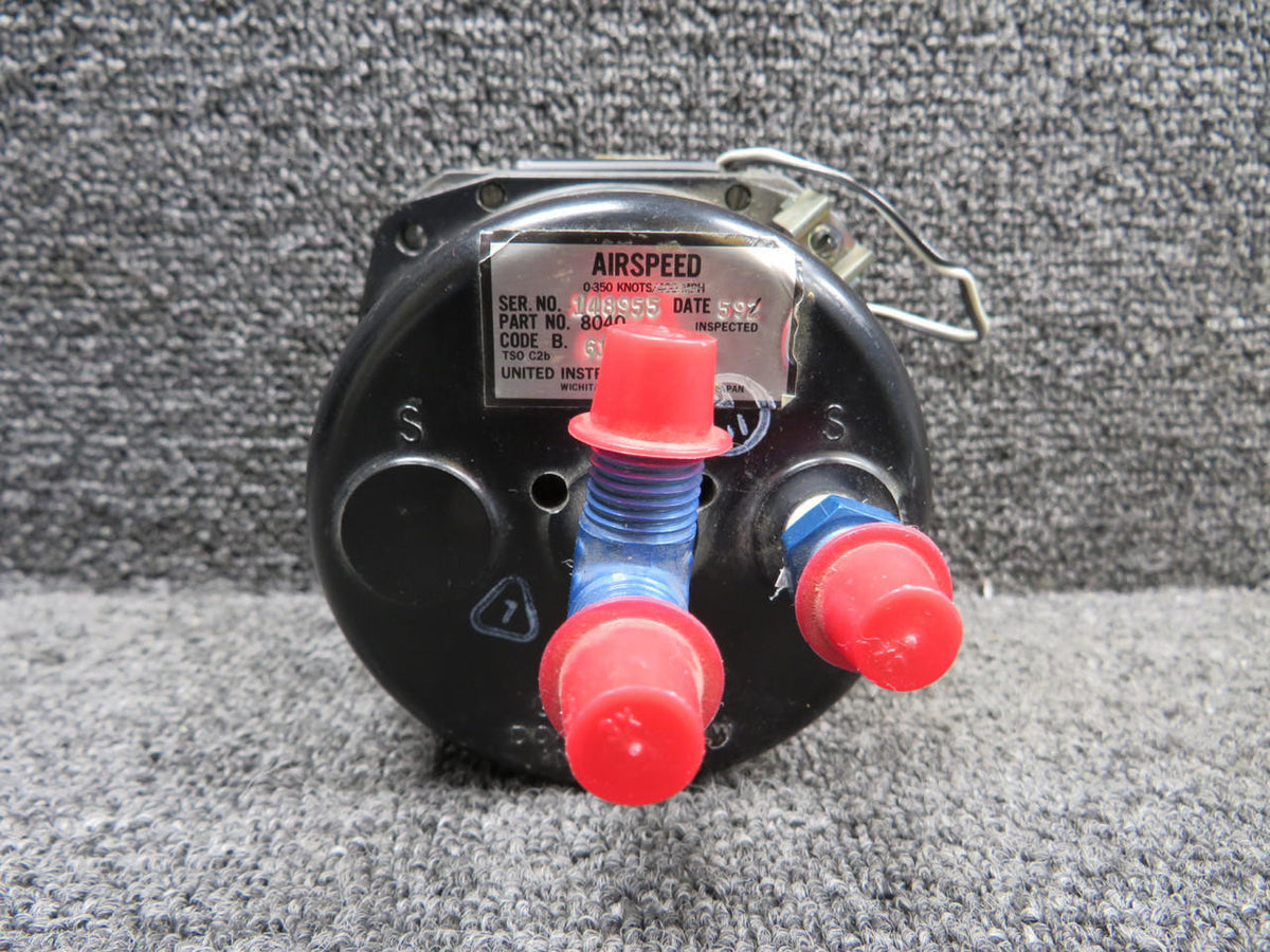 United Instruments 8040 United Instruments Airspeed Indicator, Lighted (28V) (Code: B.617)