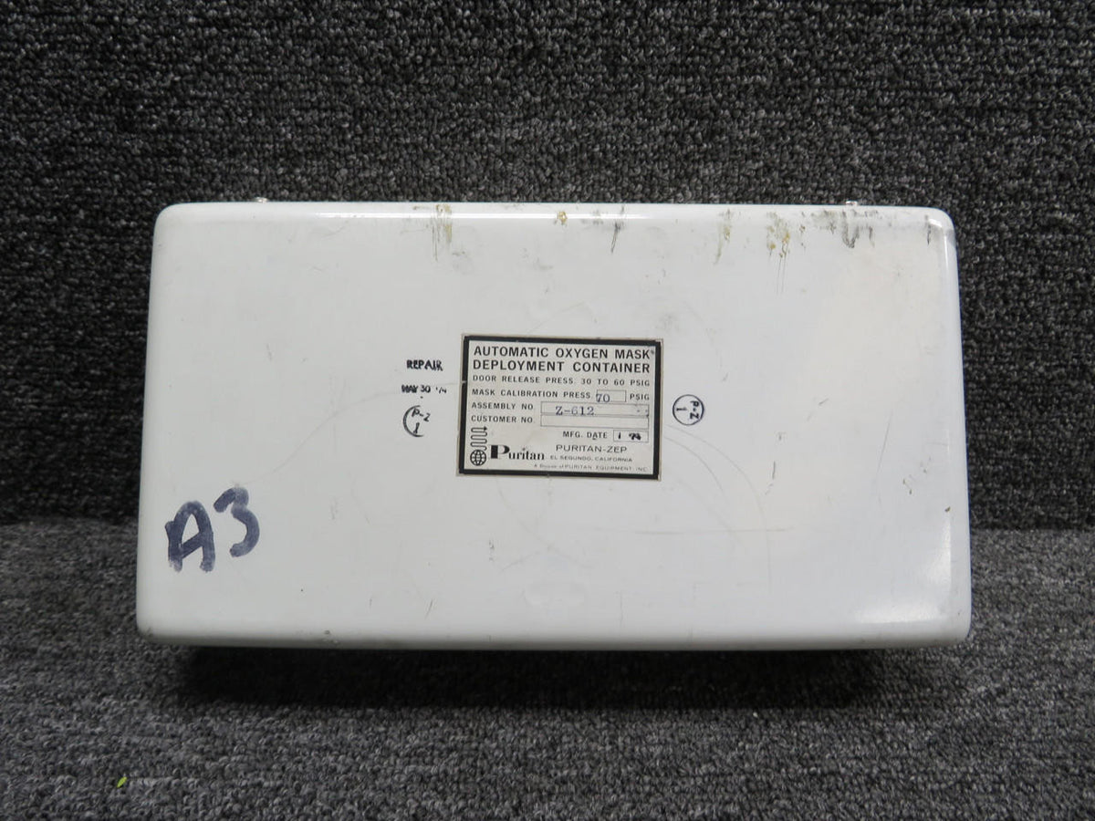 Puritan-Zep Z-612 Puritan-Zep Automatic Oxygen Mask Deployment Container
