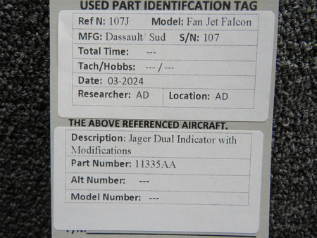 jaeger 11335AA Jager Dual Indicator with Modifications
