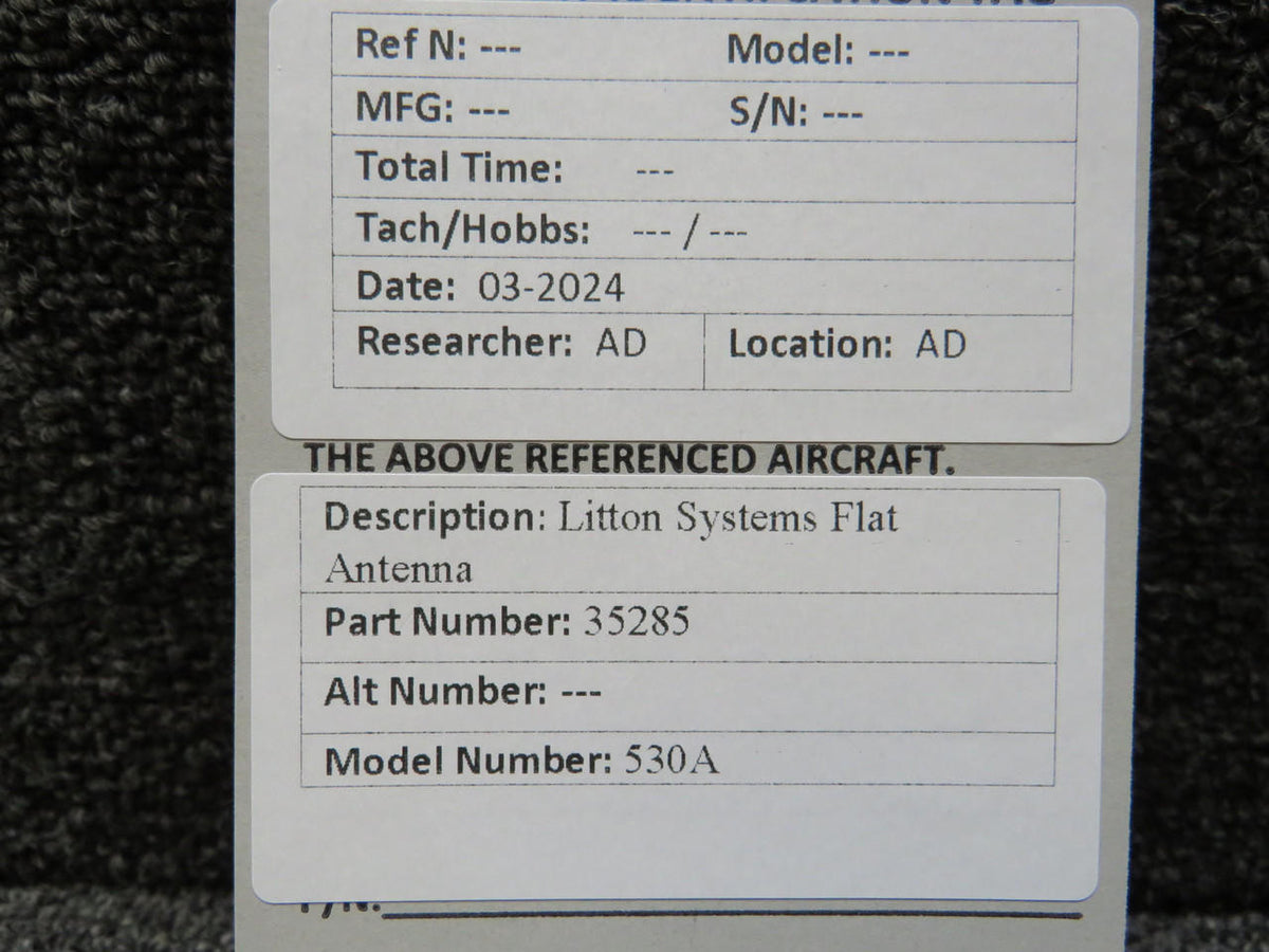 Litton Systems 35285 Litton Systems 530A Flat Antenna