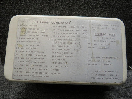 Hydro-Aire 42-201-1 Hydro-Aire Hytrol Mark II Control Box Skid Control System (Worn Face)
