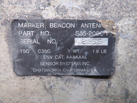 Sensor Systems S35-20000-1 Sensor Systems Marker Beacon Antenna (Worn Casing)