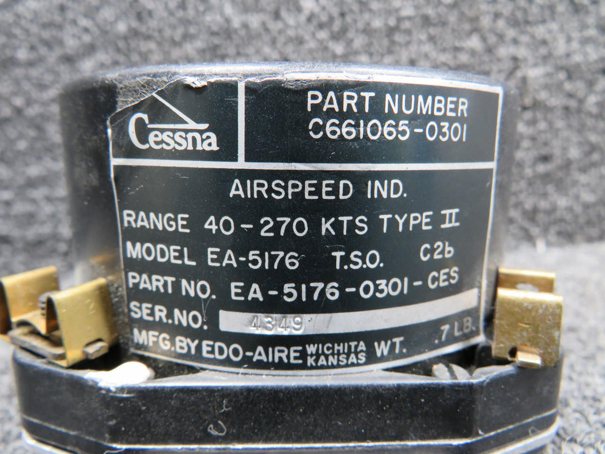 Edo-Aire EA-5176-0301-CES (Alt: C661065-0301) Edo-Aire Airspeed Indicator