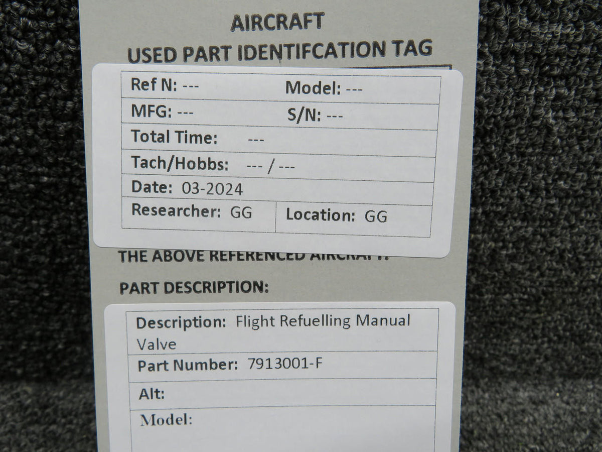 Does Not Apply 7913001-F Flight Refueling Manual Valve
