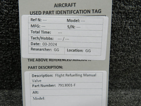 Does Not Apply 7913001-F Flight Refueling Manual Valve