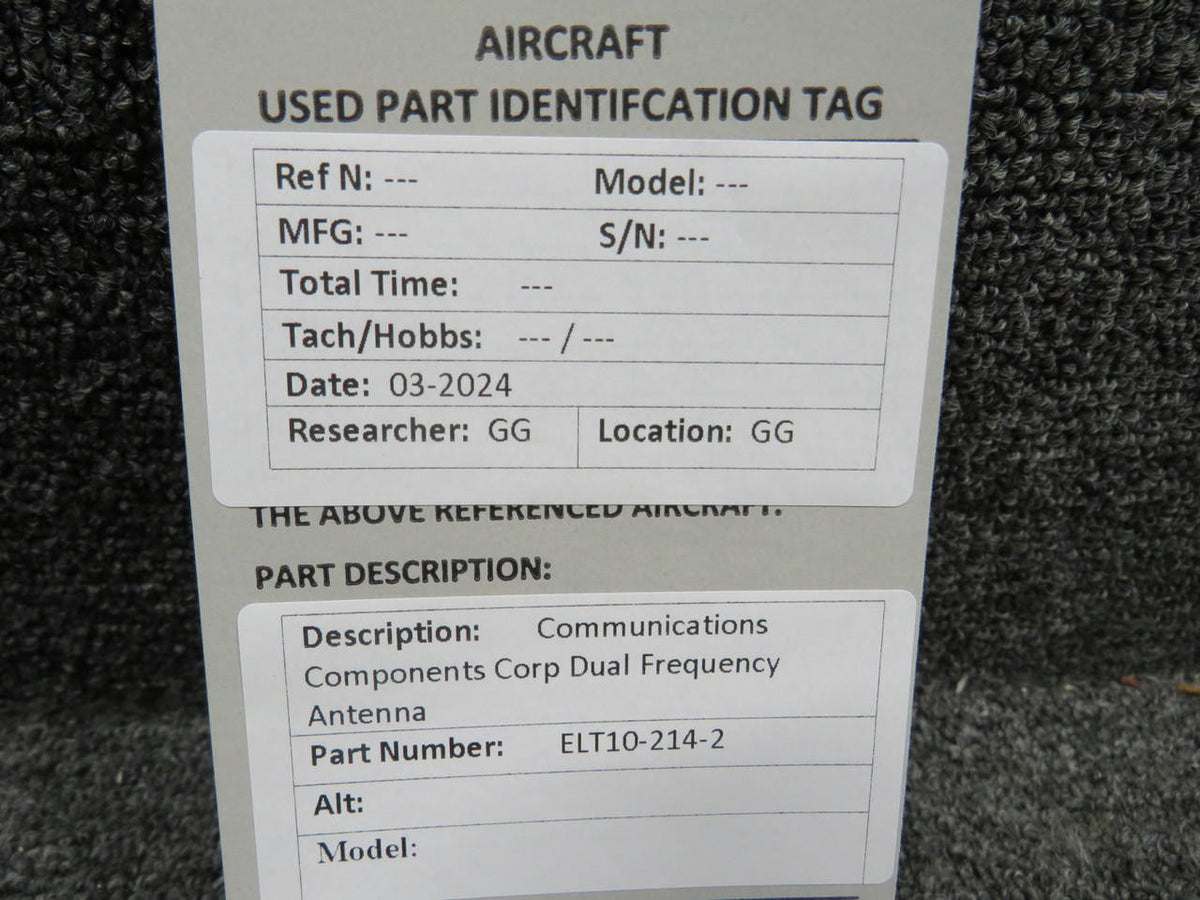 Communication Components ELT10-214-2 Communications Components Corp Dual Frequency Antenna
