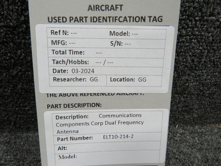 Communication Components ELT10-214-2 Communications Components Corp Dual Frequency Antenna