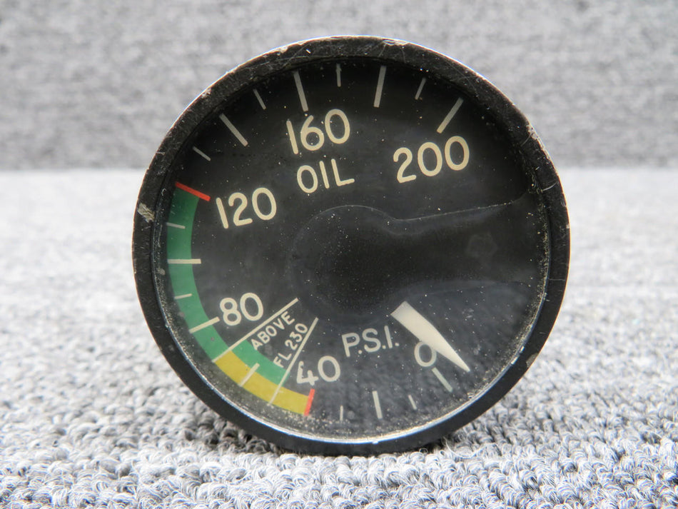 Edison 217-06251 (Alt: 27-66008-5) Edison Oil Pressure Gauge (Worn Inner Face) (26V)