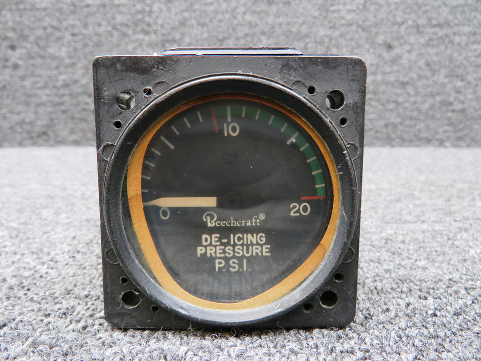Beechcraft Parts 27B432 (Alt: 96-384061-1) Beechcraft De-Icing Pressure Ind, Lighted (Worn Face)