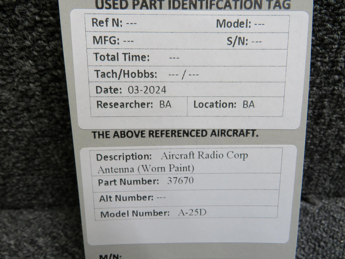 ARC 37670 ARC A-25D Antenna (Worn Paint)