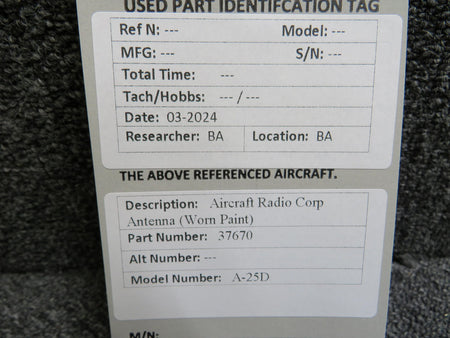 ARC 37670 ARC A-25D Antenna (Worn Paint)