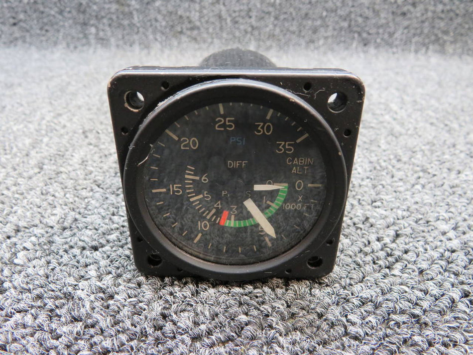 3000-0103 Cessna United Inst Cabin Altitude Differential Pressure Indicator BAS Part Sales | Airplane Parts