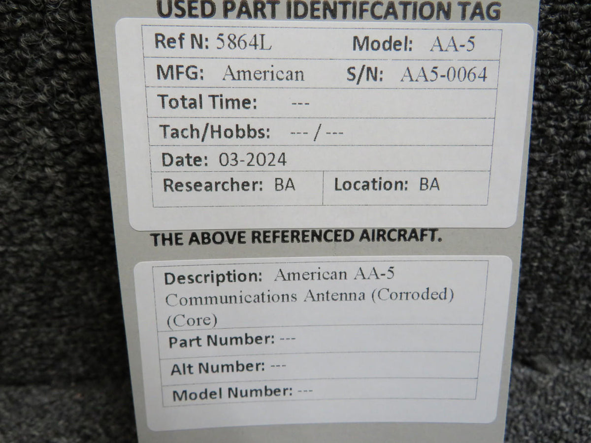 American Aviation American AA-5 Communications Antenna (Corroded) (Core)
