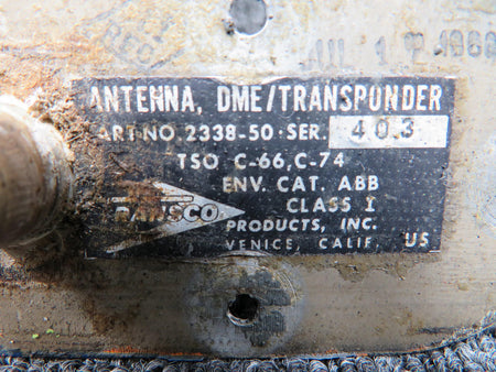 transco 2338-50 Transco DME Transponder Antenna (Blue) (Worn Paint)