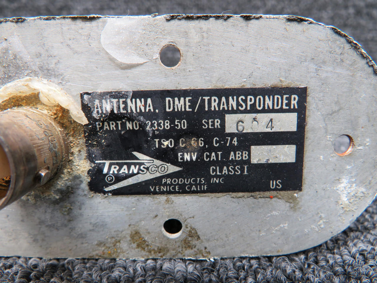 transco 2338-50 Transco DME Transponder Antenna (Worn, Chipped Paint)