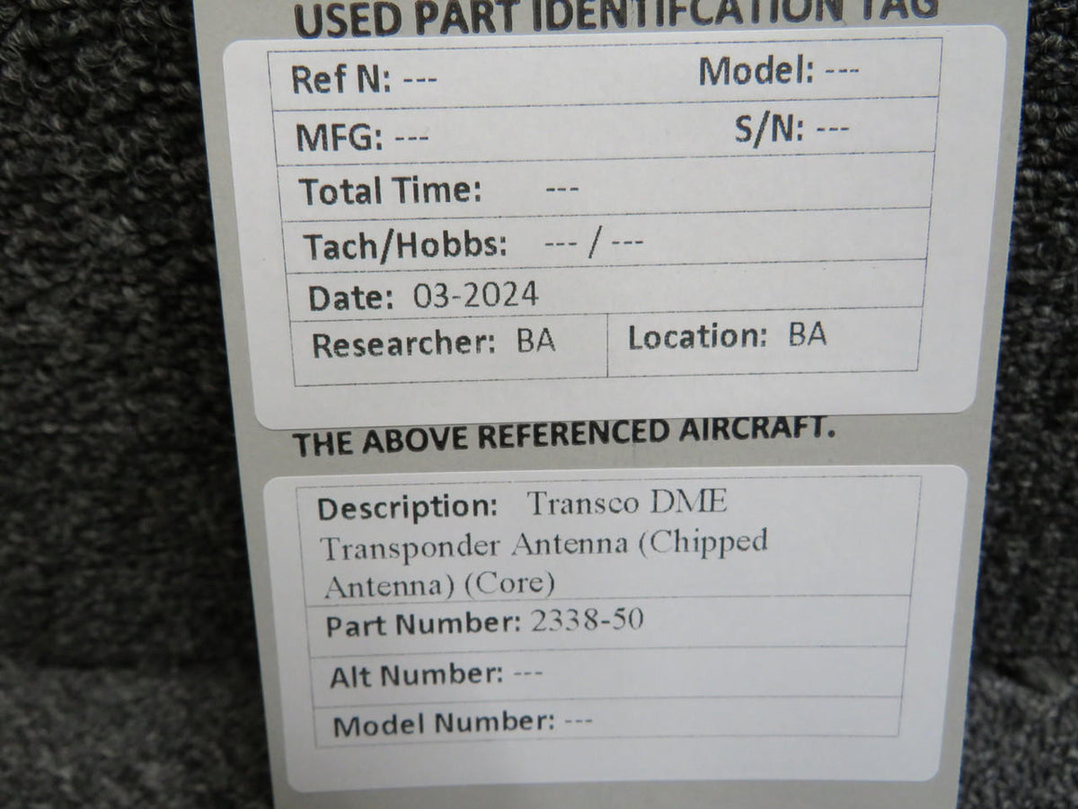 transco 2338-50 Transco DME Transponder Antenna (Chipped Antenna) (Core)