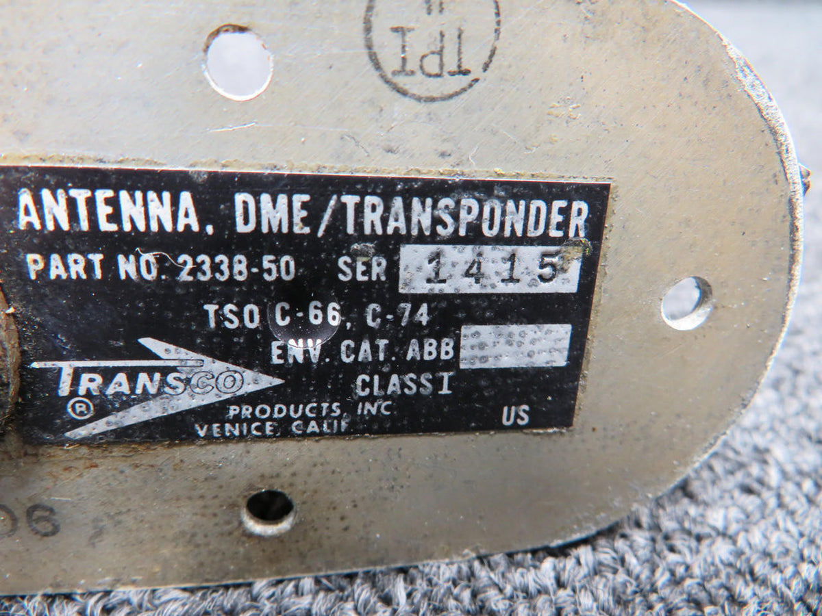transco 2338-50 Transco DME Transponder Antenna with Yellow Cover (Chipped) (Core)