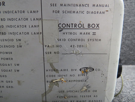 Hydro-Aire 42-201-1 Hydro-Aire Skid Control Box