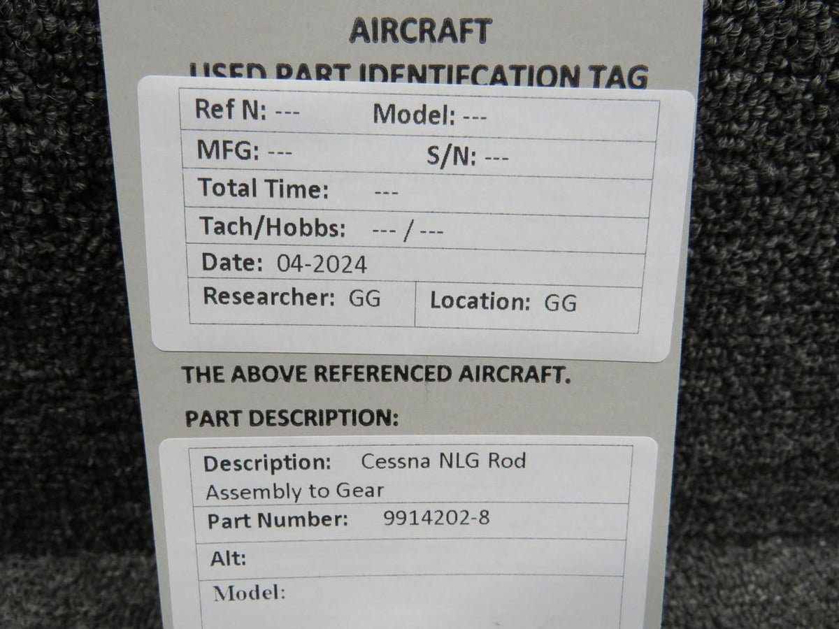 Cessna Aircraft Parts 9914202-8 Cessna Nose Gear Rod Assembly to Gear